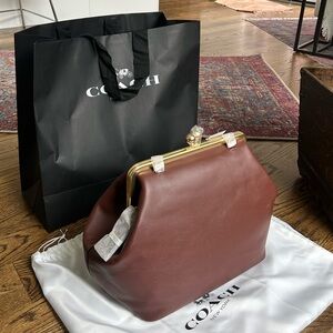 Coach Kisslock Oversized Frame Bag